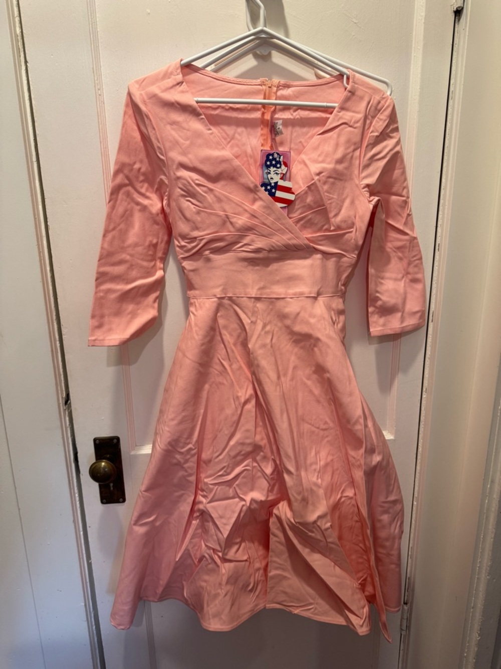 Pink Fit-and-Flare Vintage Inspired Dress
